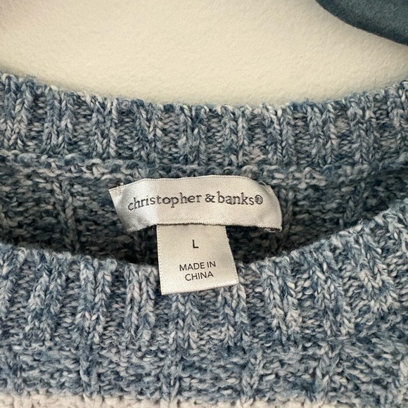 Christopher & Banks Blue Knit Sweater - Picture 3 of 3